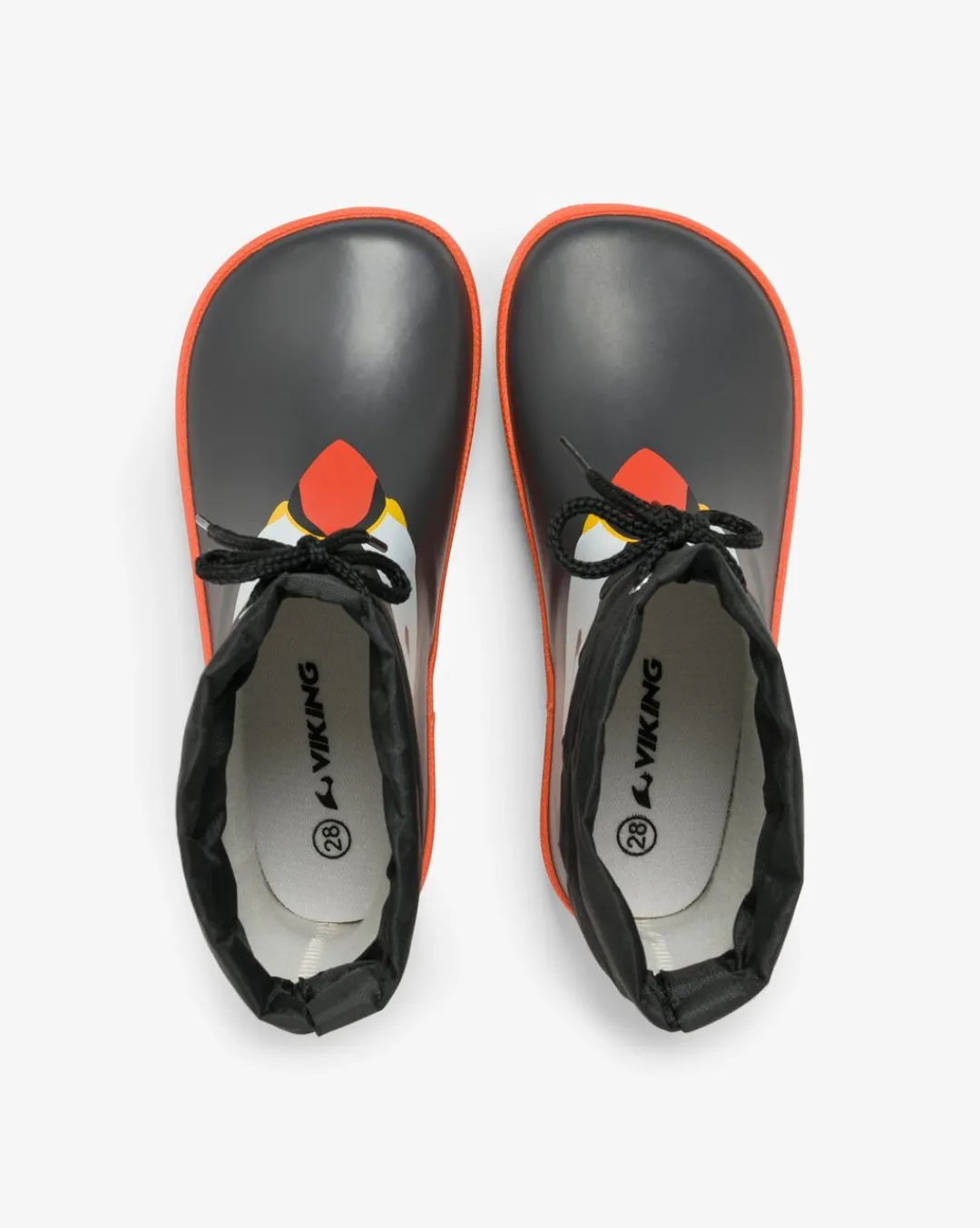 Viking Barfotaskor|Gummistövlar>Alv Barefoot Paw Print Rubber Boot Black