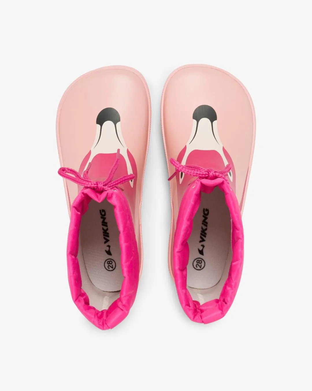 Viking Barfotaskor|Gummistövlar>Alv Barefoot Paw Print Rubber Boot Light Pink/Magenta
