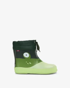 Viking Barfotaskor|Gummistövlar>Alv Barefoot Paw Print Rubber Boot Light Green/Green