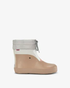 Viking Barfotaskor|Gummistövlar>Alv Barefoot Paw Print Rubber Boot Beige