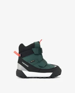 Viking Gore-Tex Barnskor|Vinterskor>Expower Warm GTX 2V Dark Green/Red