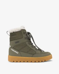 Viking Gore-Tex Barnskor>Fleek Warm GTX Zip Pine/Olive