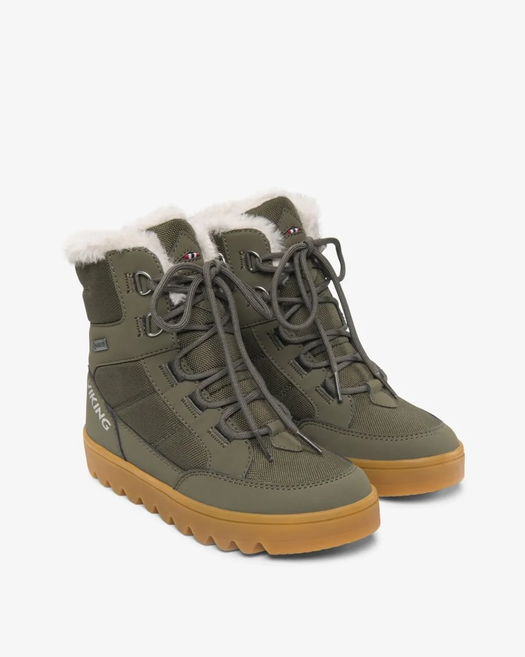Viking Gore-Tex Barnskor>Fleek Warm GTX Zip Pine/Olive