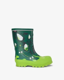 Viking Gummistövlar>Jolly Print Rubber Boots Bottlegreen/Multi