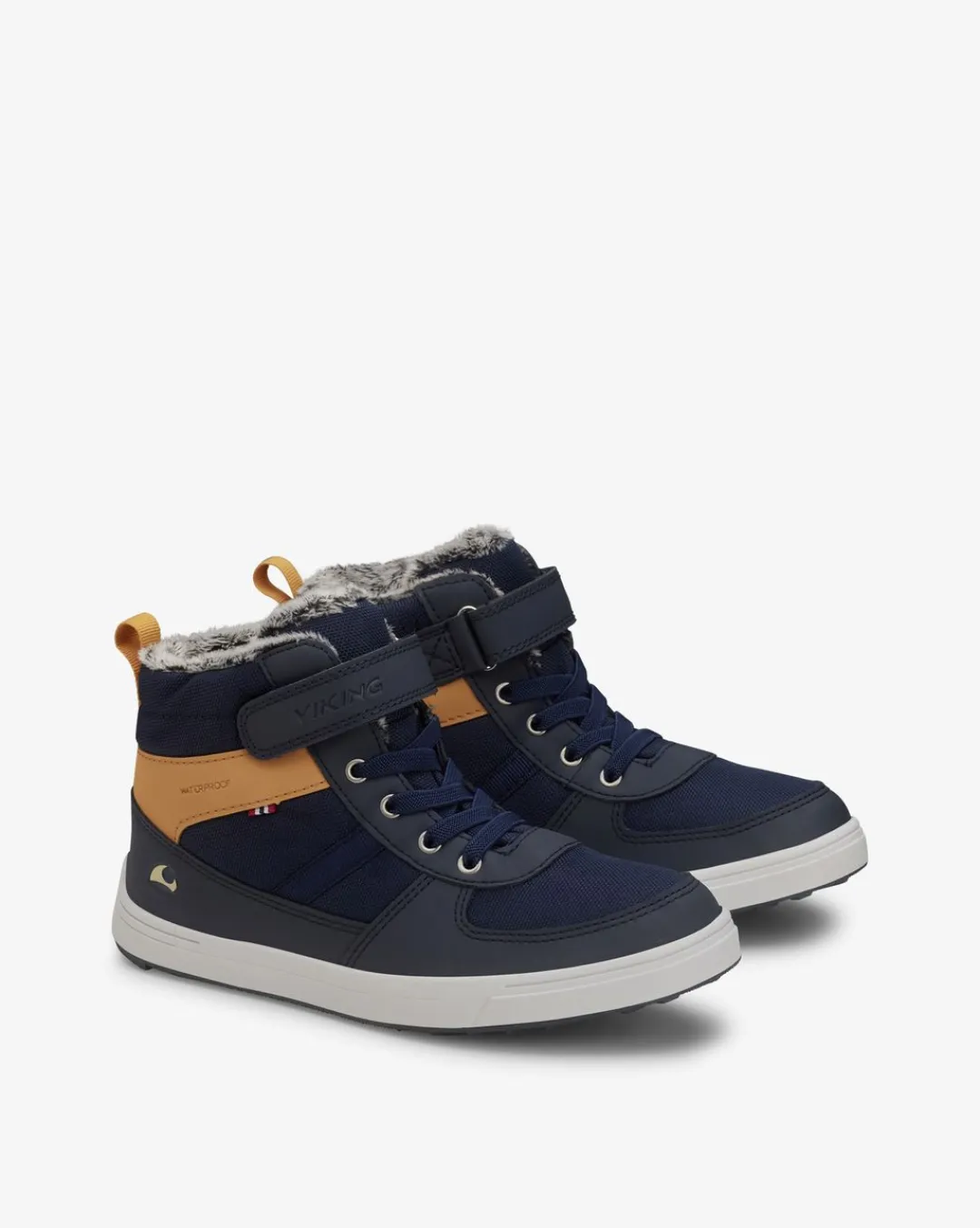 Viking Sneakers>Lucas Mid WP Warm Jr Navy/Honey