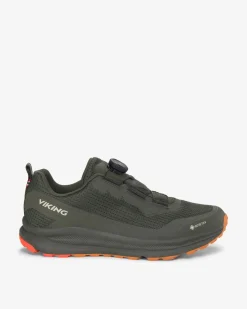 Viking Sneakers|Gore-Tex Herrskor>Motion Low GTX BOA M Pine/Red