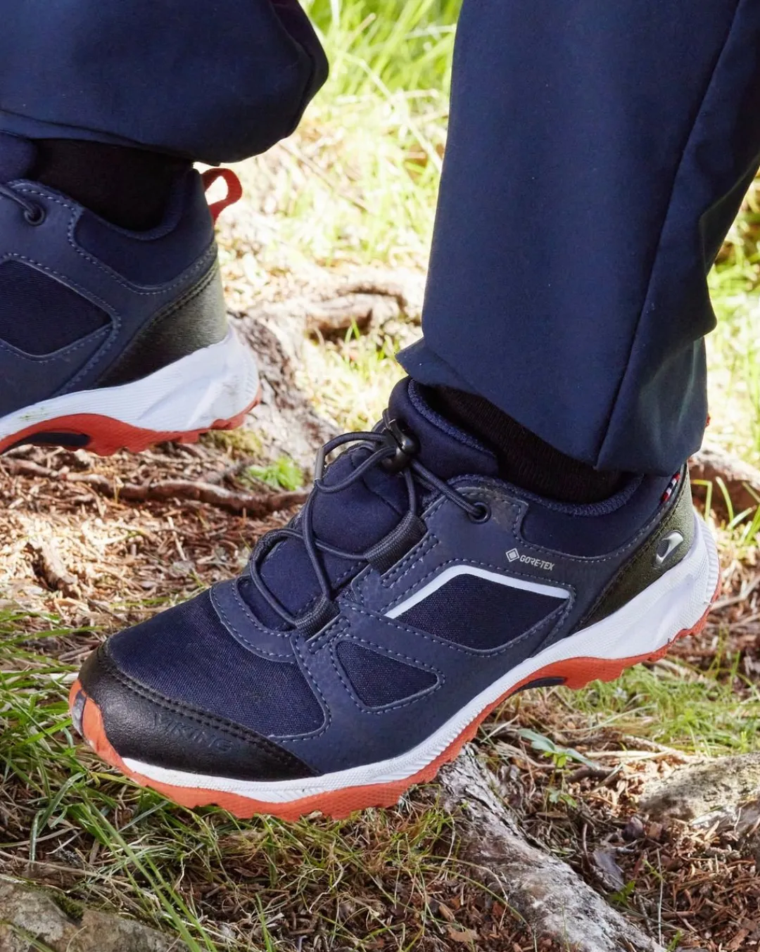 Viking Sneakers|Gore-Tex Barnskor>Nator GTX Navy/Rust