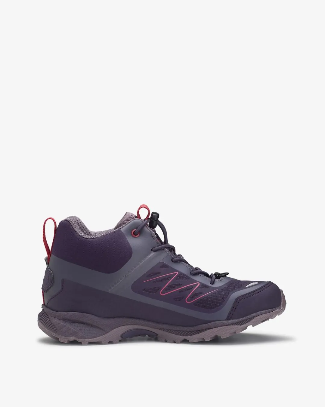 Viking Sneakers|Gore-Tex Barnskor>Tind Mid GTX Hiking Mid Grey / Ruby Red